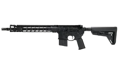 Primary Weapons Systems PWS MK114 MOD2-M, black rifle in right-side view with handguard and stock