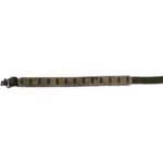 Quake Claw Slimline Rifle Sling, camo sling laid horizontally with black swivel