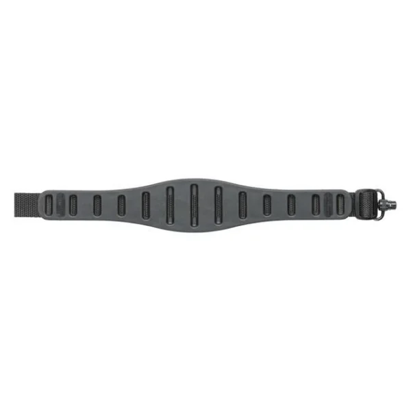 Blackpowder Products Inc-Quake Quake Claw Sling, black top view with ribbed shoulder pad