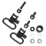 Michaels Of Oregon Uncle Mike's QD Super Swivel, two black swivels with screws and washers