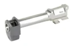 RADIAN Afterburner Ramjet for G43, gray barrel and black compensator in angled side view