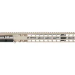 Radian Upper FDE, right-side view with long ventilated handguard, top rail and muzzle device