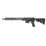 Radical Firearms Mil-Spec NATO Rifle, black right-side view with long rail and adjustable stock