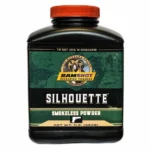 Ramshot Silhouette Handgun Powder 1 lbs, black bottle with orange cap and green front label