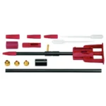 AOB Tipton Rapid Bore Guide Kit, red, black, white and brass components laid out