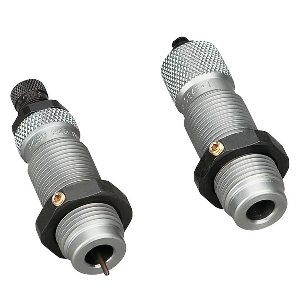 rcbs-full-length-die-set-93mmx64-brenneke-primary RCBS Full Length Die Set Group G with two silver threaded dies and black locking rings