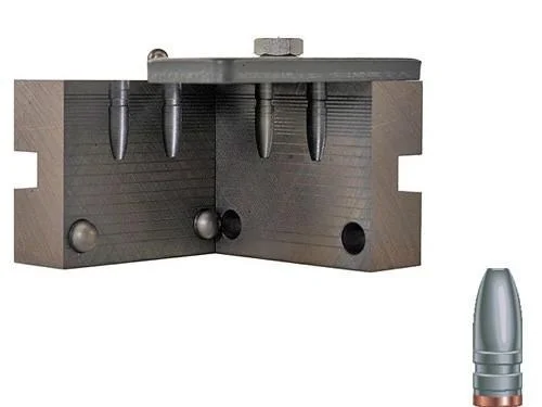RCBS Soft Point Rifle Bullet Mould open double-cavity metal mould with cast bullet