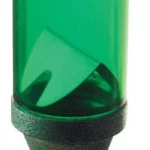 RCBS Uniflow Powder Measure Powder Baffle, dark baffle visible inside a translucent green hopper