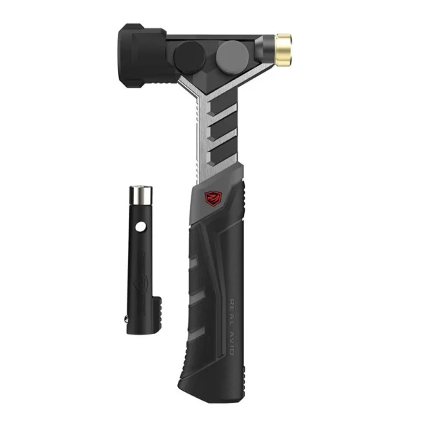 Real Avid Armorer's Master Hammer, right side view of black and gray hammer with separate punch