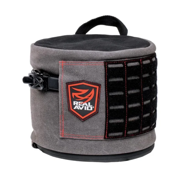 REAL AVID RATCHET REST FRONT LARGE gray cylindrical front rest with black straps and top handle