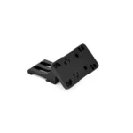 Warne Red-Dot Riser 45 deg Offset Reflex Mount, black angled view with mounting holes