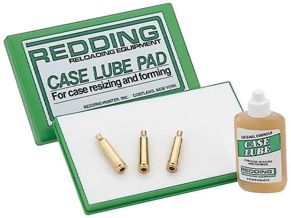 Redding Case Lube Pad Only, green rectangular case with white lubrication pad