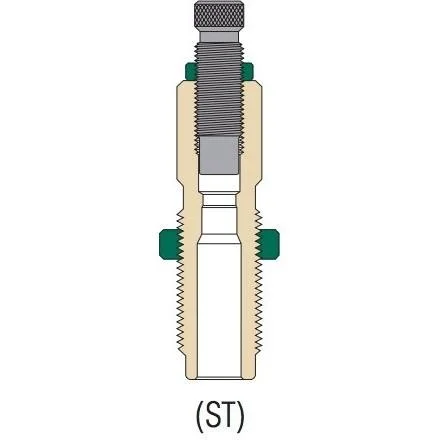 Redding Series B Seating Die, cutaway diagram showing threaded body and internal components