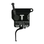 TriggerTech Rem 700 Special Flat Trigger, black side view with flat trigger shoe and housing