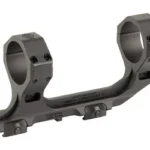 REPTILIA AUS 34MM MOUNT 1.93 BLACK, angled side view with dual rings and rail clamps