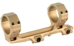 REPTILIA AUS 35MM MOUNT 1.54 FDE tan dual-ring mount, angled side view with clamp screws