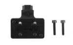 REPTILIA AUS Offset Mount DPP black, top view with mounting plate and two screws