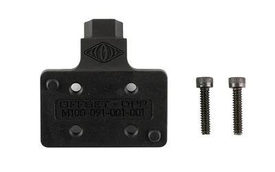 REPTILIA AUS Offset Mount DPP black, top view with mounting plate and two screws