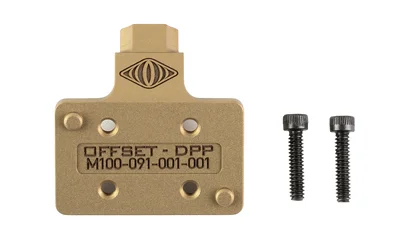 REPTILIA AUS OFFSET MNT DPP FDE tan mount, top view with two black screws