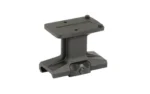REPTILIA DOT MOUNT 1.93 RMR BLK black mount, angled side view with flat top plate and screws