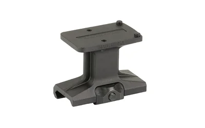 REPTILIA DOT MOUNT 1.93 RMR BLK black mount, angled side view with flat top plate and screws