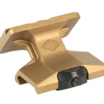 Reptilia DOT MOUNT 45 ACRO/MPS FDE angled side view with black clamp and mounting screw