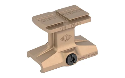 REPTILIA DOT MOUNT 1.93 HSUN 509T F tan mount, angled side view with stepped top and screw