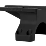 REPTILIA ROF-90 34MM AMPNT MICRO BLK black optic mount, angled front view with two mounting holes
