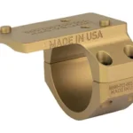 REPTILIA ROF SAR 30MM LPOLD DPP flat dark earth ring mount, angled front and top view