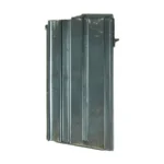 Riley Defense AK Rifle Magazine, dark grey metal, upright front view with ribbed body