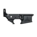 Rise Armament Stripped AR-15 Lower Receiver .223 Rem, black right-side view with logo