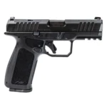 Rost Martin RM1CX Handgun, black left-side view with textured grip, rail and slide serrations