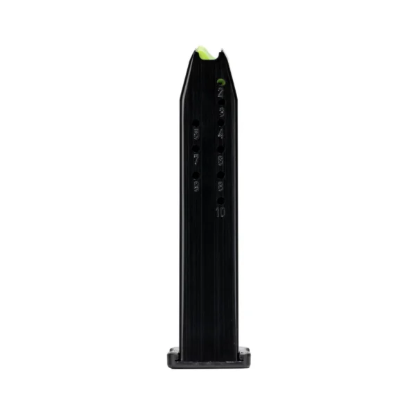 Rost Martin Magazine for RM1F, black side view with witness holes and flat baseplate
