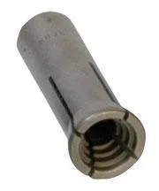 RCBS Rotary Case Trimmer Collet #2, angled close-up of silver metal collet with slotted end