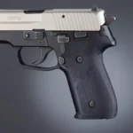 Hogue SIG Sauer P228-P229 Rubber Panels, black textured grips shown mounted on pistol