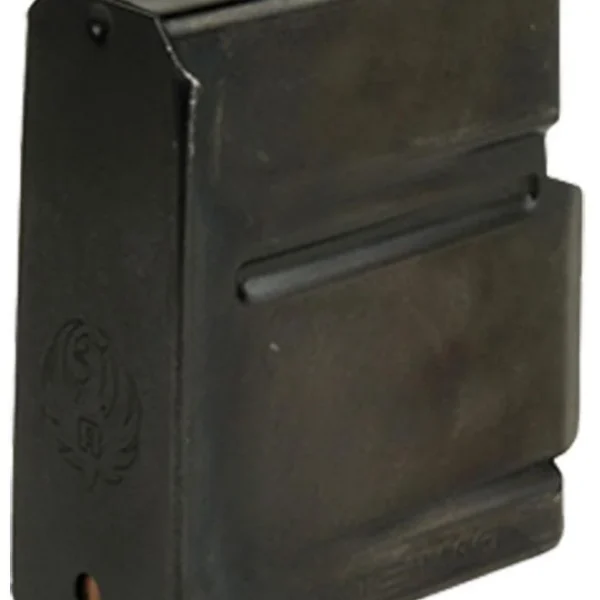 Ruger Rifle Magazine for Gunsite Scout, black oxide, angled side view