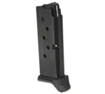 Ruger LCP II magazine 2-pack, angled side view of one black magazine with witness holes