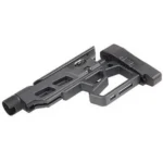 Ruger Precision Rifle Buttstock, black skeletal buttstock, left-side view