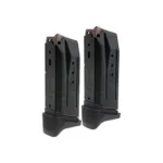 MAG RUGER SEC-380 pair of black magazines in angled front view