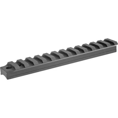 RUGER PRECISION RIFLE 30 MOA RAIL, black angled top view with raised cross slots
