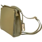 Rugged Rare Cameleon Ivy Concealed Carry Purse, sage side view with zip pocket and shoulder straps