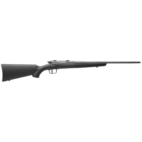 Savage Arms SAV B.MAG, black rifle in left-side view with long barrel and synthetic stock