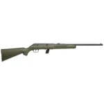 Savage Arms SAV 64F rifle left-side view with green stock, black barrel and magazine