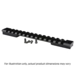 Warne Savage SA Mountain Tech Tactical Rail, black angled view with mounting screws