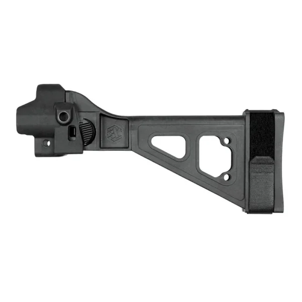 SB Tactical SBT5-22 Side Folding Brace, black side view with triangular frame