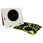 Birchwood Casey Shoot-N-C Deluxe Target Kit with white target box and yellow target sheets