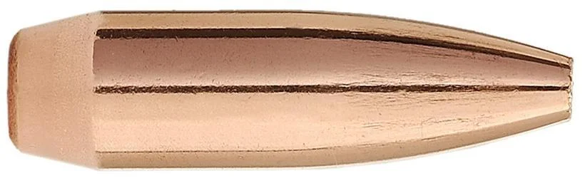 sierra-gameking-25-cal-90-gr-hpbt-rifle-bullets-primary Sierra GameKing .25 cal 90 gr HPBT copper-colored pointed rifle bullet, side view