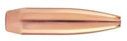 Sierra GameKing rifle bullet, copper-colored side view with pointed tip and hollow point