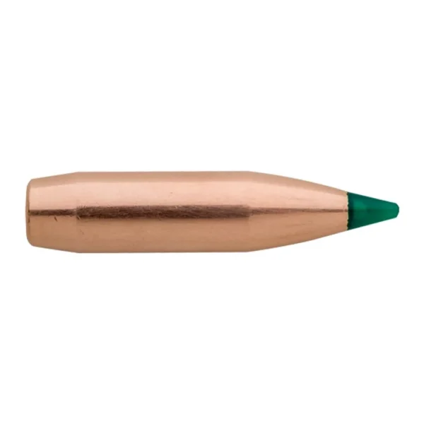 Sierra Green Tipped GameKing, side view of copper-coloured bullet with pointed green tip