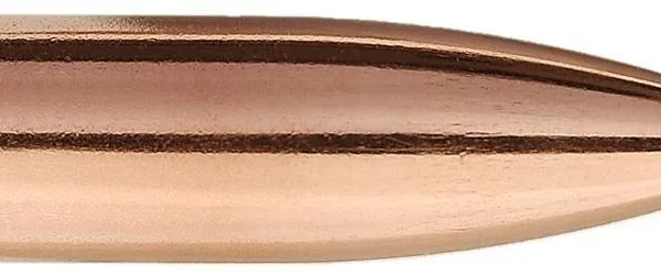 Sierra High Velocity Varminter Rifle Bullets, side view of copper bullet with exposed lead tip